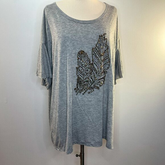 Jessica Simpson Tops - JESSICA SIMPSON Women's Embellished S/S Stretch Top - Size 2X - NWT